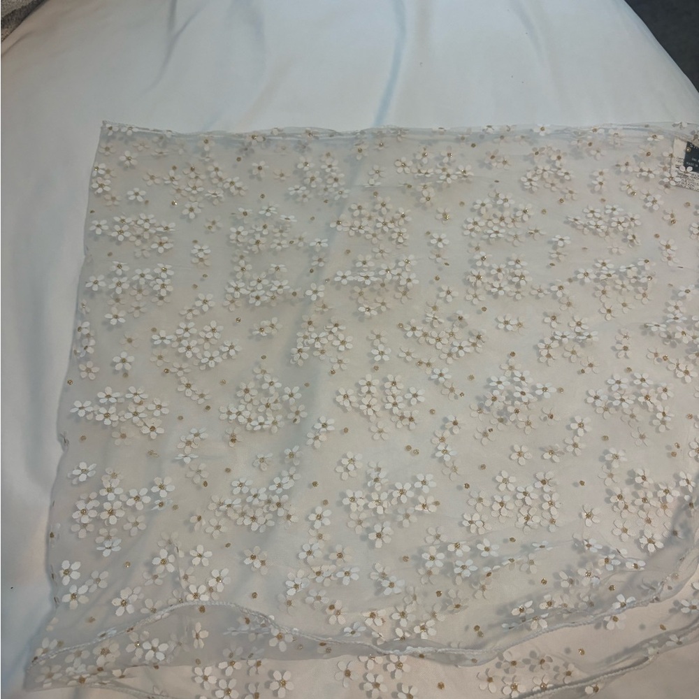 Hollister Cream Floral Swim Coverup